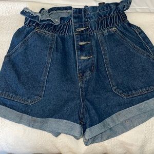 Dark blue high waisted shein shorts